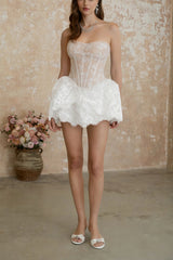 Apolline White Floral Embroidered Mini Dress