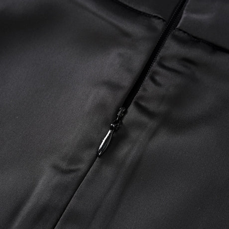 Ariadna Black Tweed Jacket  Satin Skirt Set
