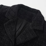 Ariadna Black Tweed Jacket  Satin Skirt Set