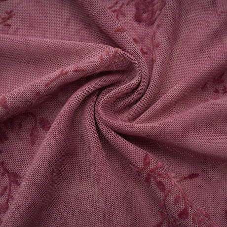 Ariadne Pink Flocked Tulle Maxi Dress