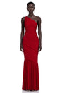Aurelia Red One Shoulder Draped Maxi Dress