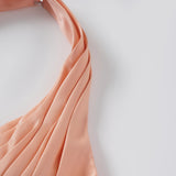 Aurélie Orange Halterneck Mermaid Maxi Dress