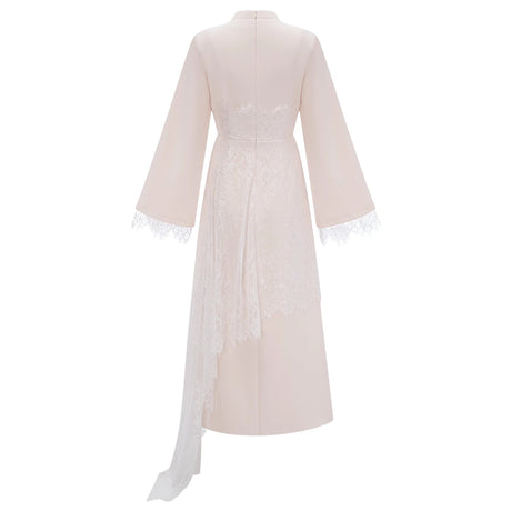 Aurora White Floral Lace Maxi Dress