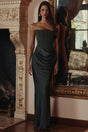 Aurore Olive OffShoulder Maxi Dress