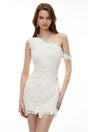 Avalon White One Shoulder Floral Mini Dress