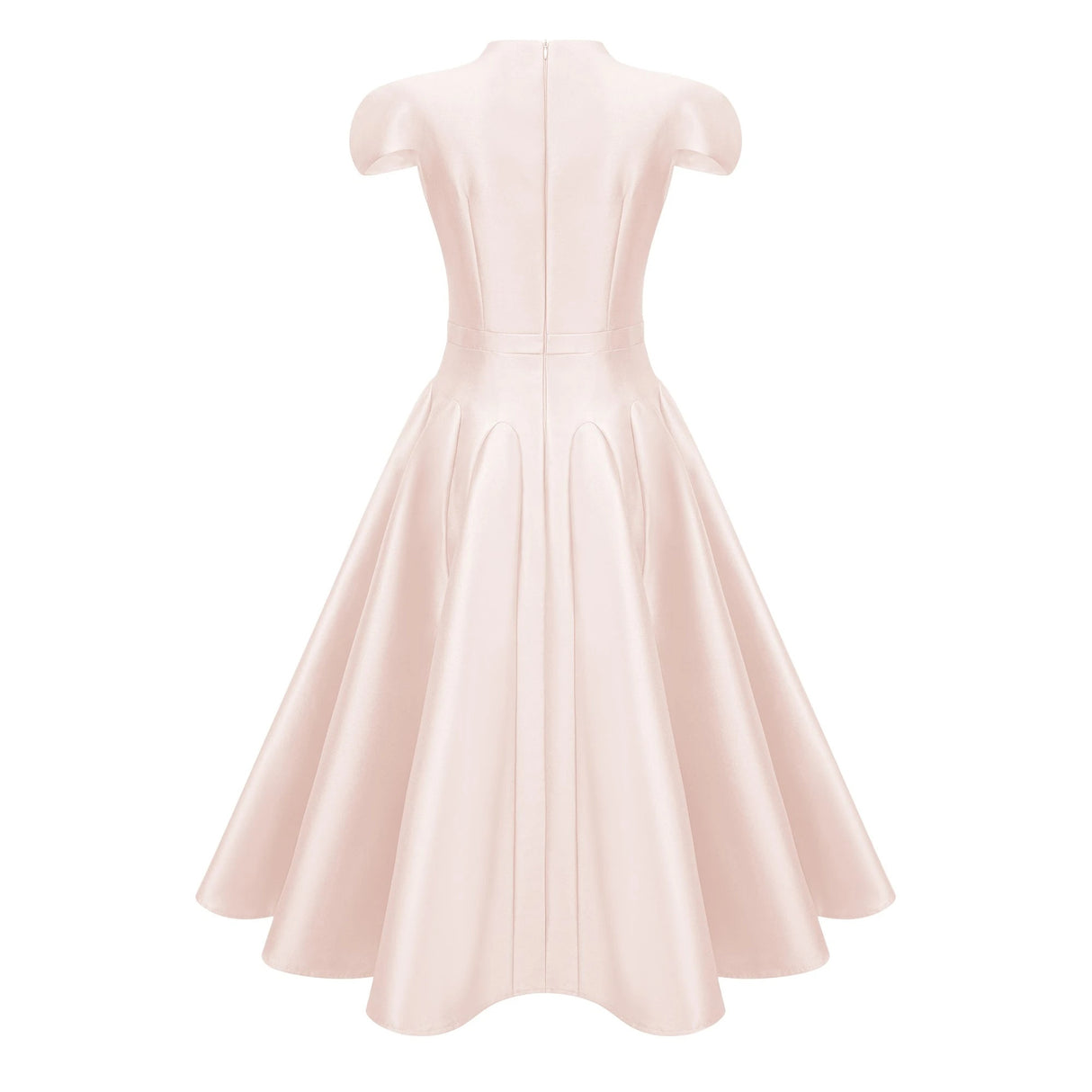 Aventin Pink Godet Design Midi Dress