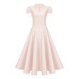 Aventin Pink Godet Design Midi Dress