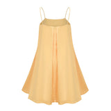 Avril Yellow Floral Embroidered Mini Dress