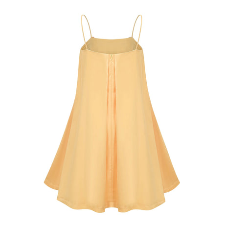 Avril Yellow Floral Embroidered Mini Dress