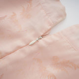 Aya Pink Godet Floral Mini Dress