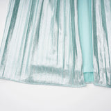 Azar Cobalt Blue Ruched Glossy Maxi Dress