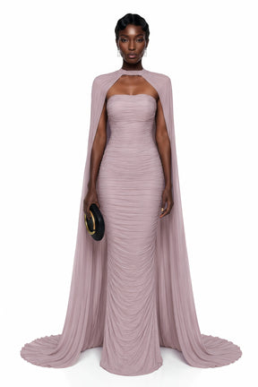 Belinha Soft lilac Ruched Corset Maxi Dress