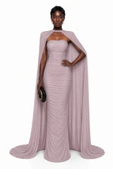 Belinha Soft lilac Ruched Corset Maxi Dress