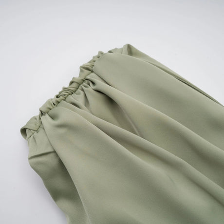 Benedetta Green One Shoulder Satin Maxi Dress