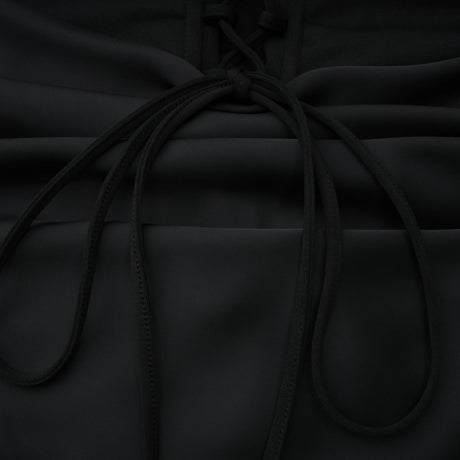 Berit Black Scarf Off Shoulder Ruched Maxi Dress
