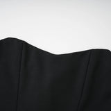 Berit Black Scarf Off Shoulder Ruched Maxi Dress