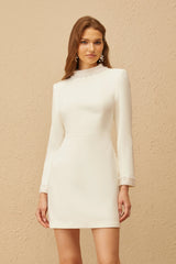 Bernadette White Faux Pearl Mini Dress