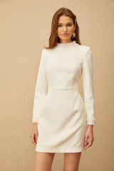 Bernadette White Faux Pearl Mini Dress
