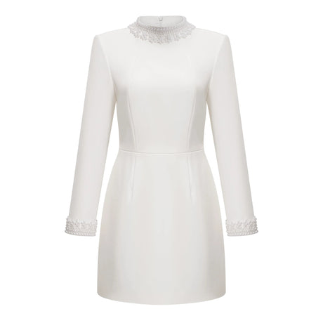 Bernadette White Faux Pearl Mini Dress