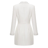 Bernadette White Faux Pearl Mini Dress