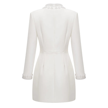 Bernadette White Faux Pearl Mini Dress