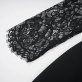 Bokamoso Black Lace Panel Maxi Gown