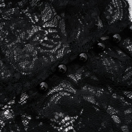 Bokamoso Black Lace Panel Maxi Gown