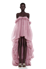 Brooklyn Pink Glossy Bubble Hem Mini Dress