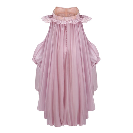 Brooklyn Pink Glossy Bubble Hem Mini Dress