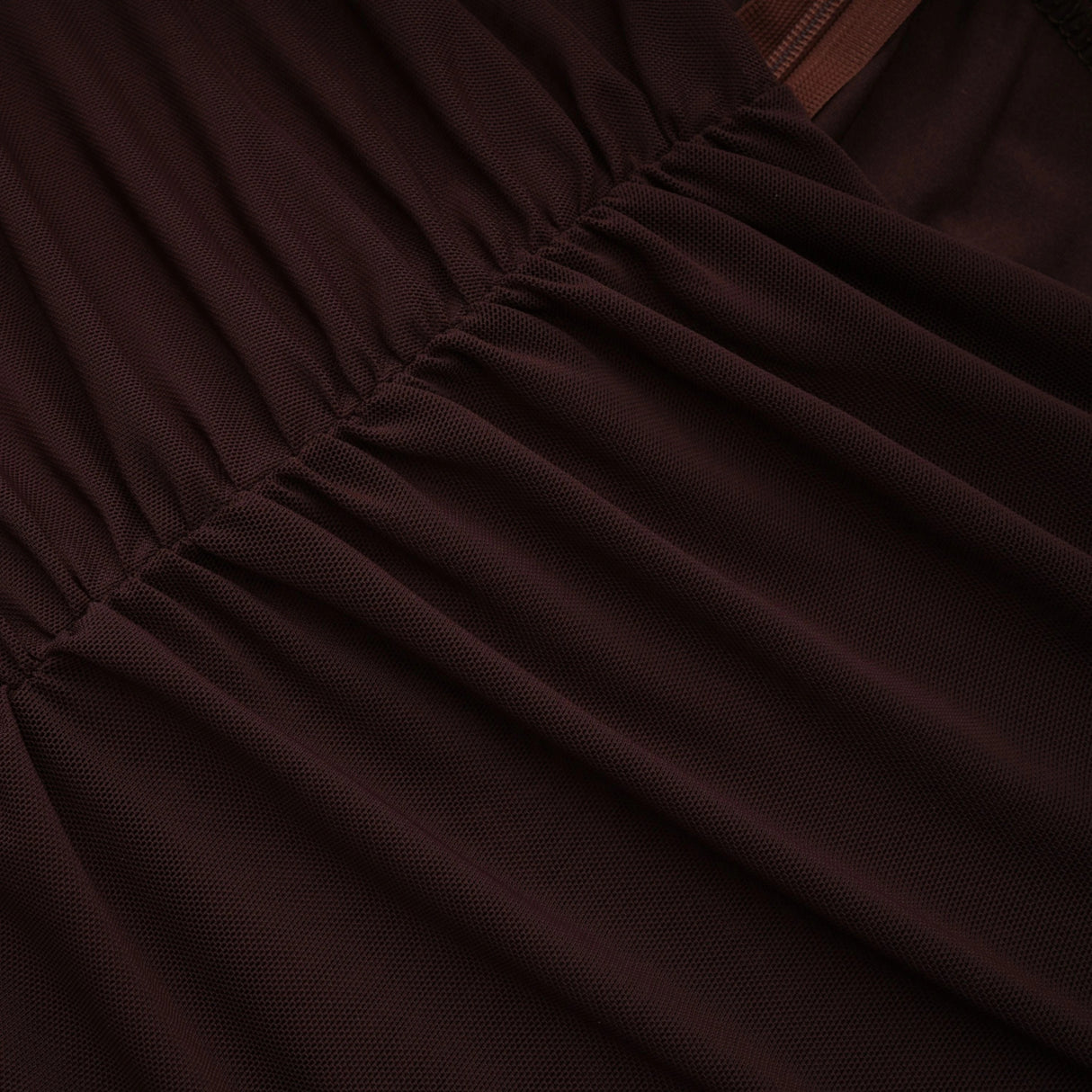 Bruna CutOut Ruched Mesh Maxi Dress