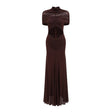 Bruna CutOut Ruched Mesh Maxi Dress