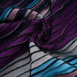 Bruyère Purple Sequin Striped Knit Maxi Dress