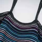 Bruyère Purple Sequin Striped Knit Maxi Dress
