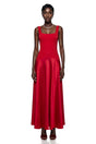 Brynja Red Square Neck Sleeveless Maxi Dress