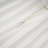 Carlotta White Shell Pleated Maxi Dress