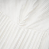 Carlotta White Shell Pleated Maxi Dress