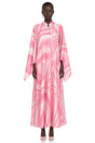 Cassia Pink Printed Cape Sleeve Maxi Dress
