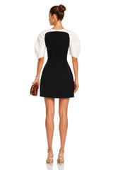Catalina Black Color Blocked Mini Dress