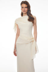 Catalina White Sleeveless Oversized Midi Dress
