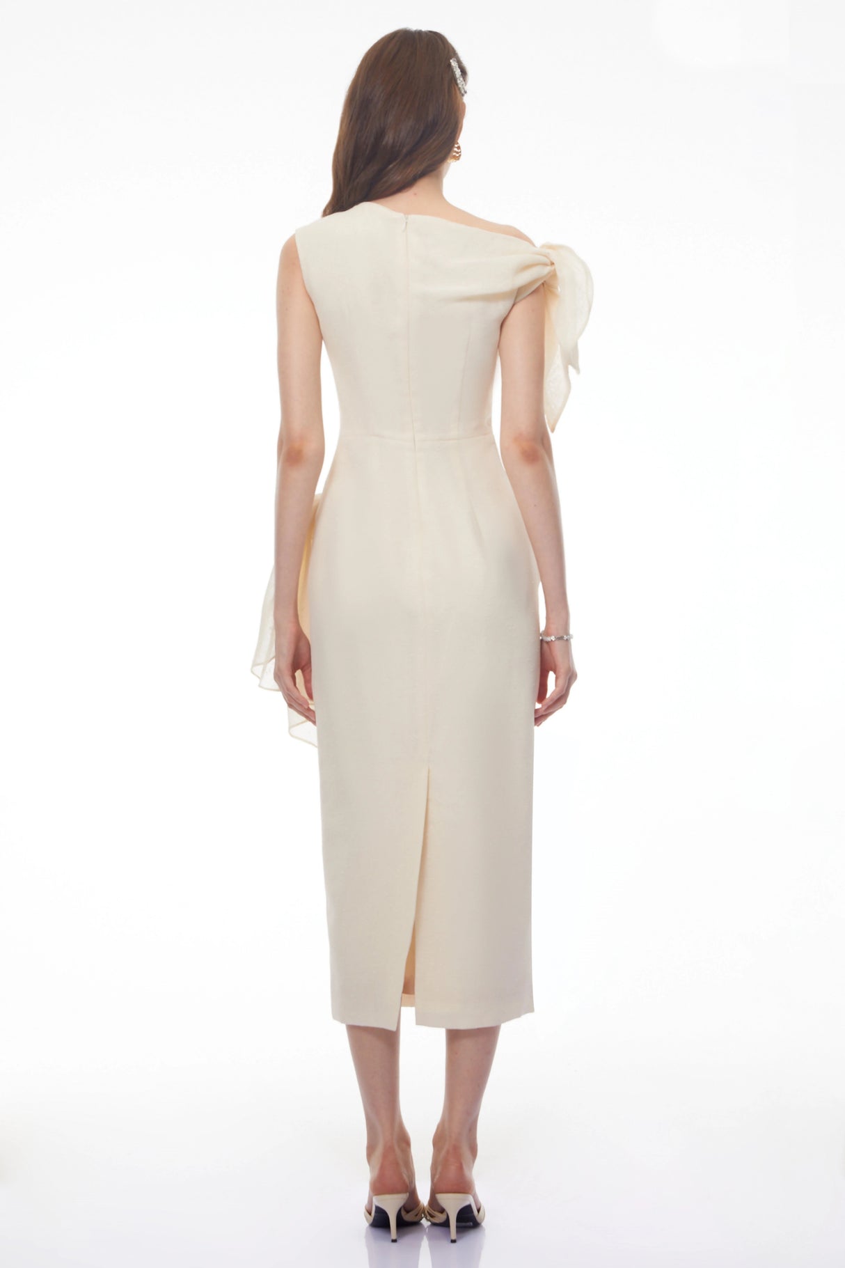 Catalina White Sleeveless Oversized Midi Dress
