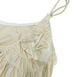Cecilia Neutral Sea Ammonite Shirred Maxi Dress