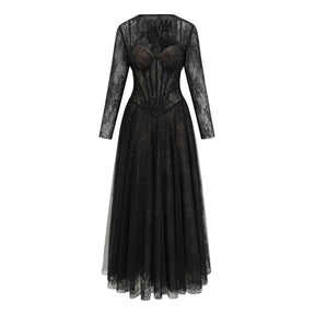 Celina Lace Corset Maxi Gown