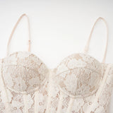 Celina White Lace Corset Maxi Dress