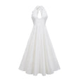 Céline White Glamorous Event Midi Dress