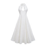 Céline White Glamorous Event Midi Dress