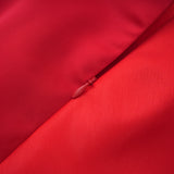 Cevher Red Fishtail Maxi Dress with Cape