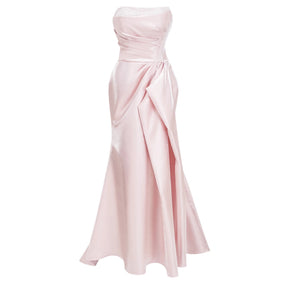 Charlotte Pink Off Shoulder Ruched Maxi Dress