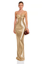 Cressida Gold Sparkly Embellished Maxi Dress