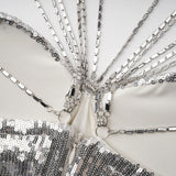 Cressida Silver Sparkly Embellished Maxi Dress