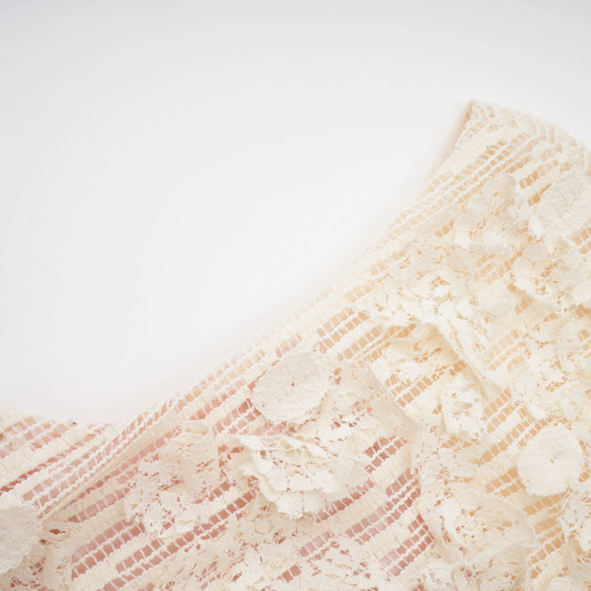 Cynthia Neutrals 3D Petal Textured Midi Dress